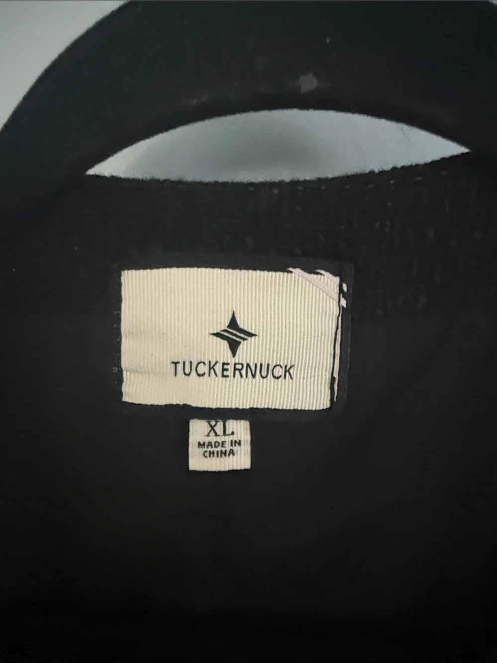 Tuckernuck Sleeveless Black Tweed Button Front Vest - Picture 3 of 4